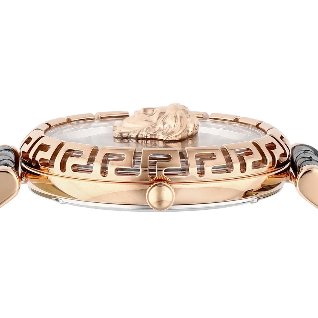  Shop Authentic Versace Palazzo Empire Greca Black Dial Black Leather Strap Watch for Women - VEDV00719 - Luxxuri