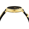  Shop Authentic Versace V Circulus Quartz Black Dial Black Leather Strap Watch for Women - VBP12017 - Luxxuri