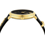  Shop Authentic Versace V Circulus Quartz Black Dial Black Leather Strap Watch for Women - VBP12017 - Luxxuri