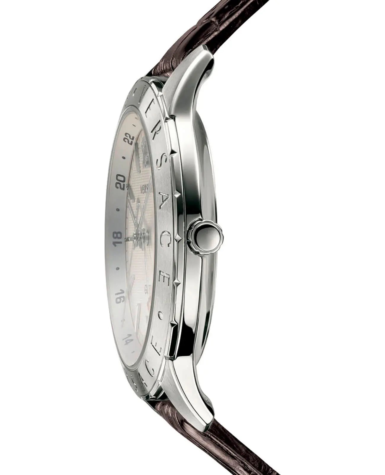  Shop Authentic Versace Univers White Dial Brown Leather Strap Watch for Men - VEBK00118 - Luxxuri