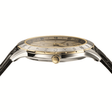  Shop Authentic Versace Univers Beige Dial Black Leather Strap Watch for Men - VEBK00218 - Luxxuri