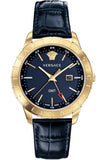 Shop Authentic Versace Univers Navy Blue Dial Navy Blue Leather Strap Watch for Men - VEBK00318 - Luxxuri