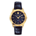  Shop Authentic Versace Univers Navy Blue Dial Navy Blue Leather Strap Watch for Men - VEBK00318 - Luxxuri