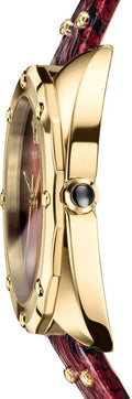  Shop Authentic Versace Shadov Quartz Red Dial Red Leather Strap Watch for Women - VEBM00918 - Luxxuri