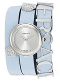  Shop Authentic Versace V Flare Silver Dial Blue Leather Strap Watch for Women - VEBN00118 - Luxxuri