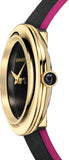  Shop Authentic Versace V-Flare Quartz Black Dial Black Leather Strap Watch for Women - VEBN00218 - Luxxuri