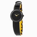  Shop Authentic Versace V-Flare Quartz Black Dial Black Leather Strap Watch for Women - VEBN00518 - Luxxuri