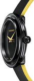  Shop Authentic Versace V-Flare Quartz Black Dial Black Leather Strap Watch for Women - VEBN00518 - Luxxuri