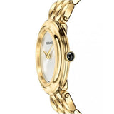  Shop Authentic Versace V-Flare Quartz Silver Dial Gold Steel Strap Watch for Women - VEBN00718 - Luxxuri