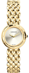  Shop Authentic Versace V-Flare Quartz Silver Dial Gold Steel Strap Watch for Women - VEBN00818 - Luxxuri