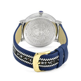  Shop Authentic Versace  V-Circle Black Dial Blue Leather Strap Watch for Men - VEBQ01419 - Luxxuri