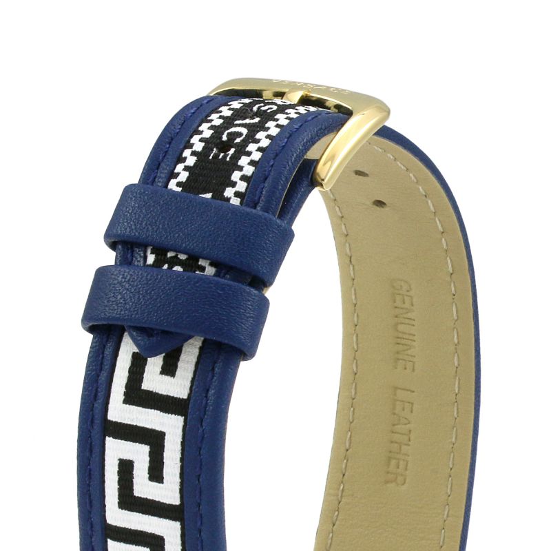  Shop Authentic Versace  V-Circle Black Dial Blue Leather Strap Watch for Men - VEBQ01419 - Luxxuri