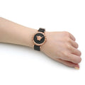  Shop Authentic Versace Palazzo Empire Greca Black Dial Black Leather Strap Watch for Women - VEDV00719 - Luxxuri