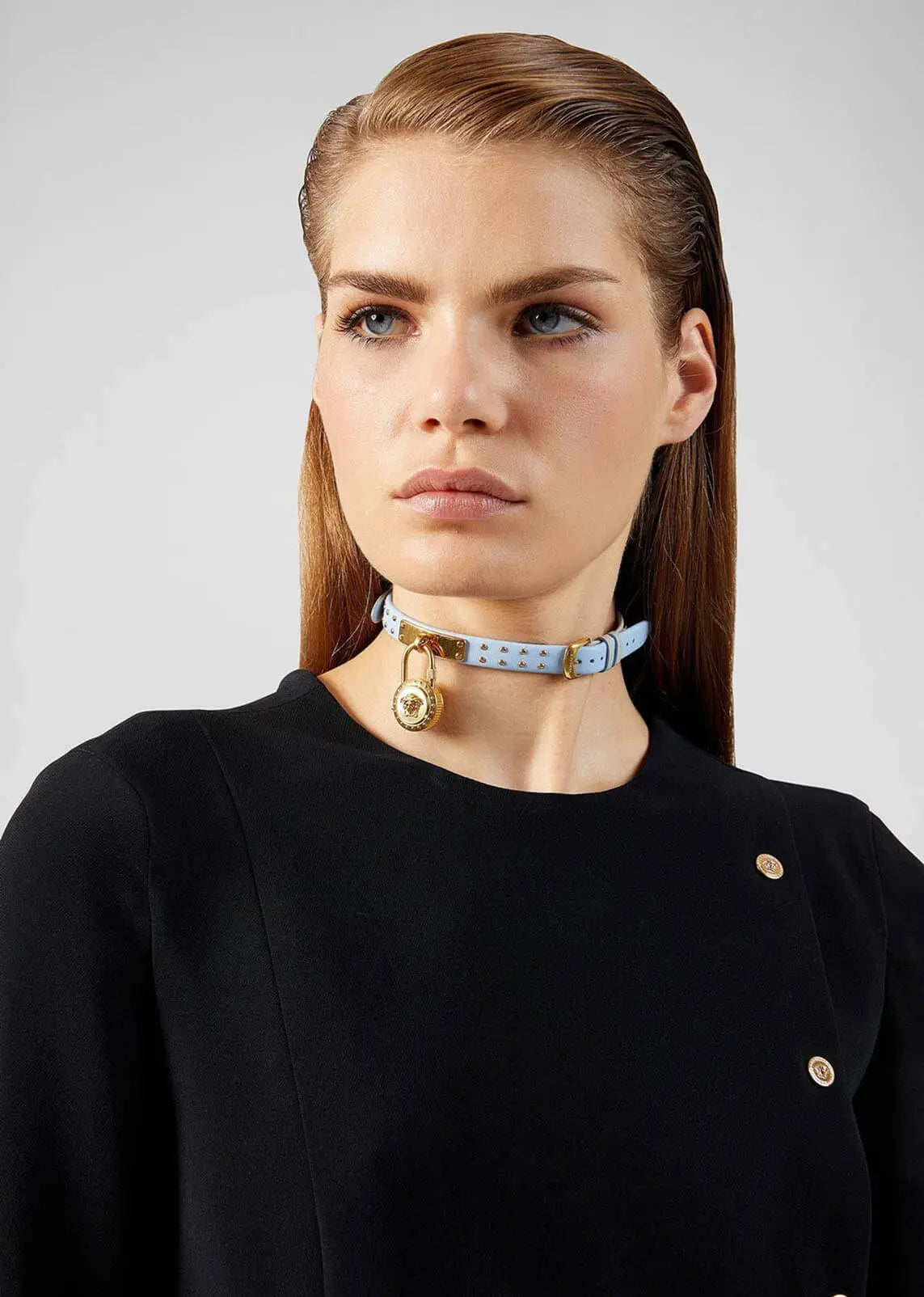  Shop Authentic Versace Medusa Lock Icon Quartz White Dial Blue Leather Strap Watch for Women - VEDW00419 - Luxxuri