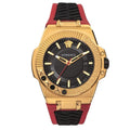  Shop Authentic Versace Chain Reaction Quartz Black Dial Red & Black Rubber Strap Watch for Men - VEDY00319 - Luxxuri