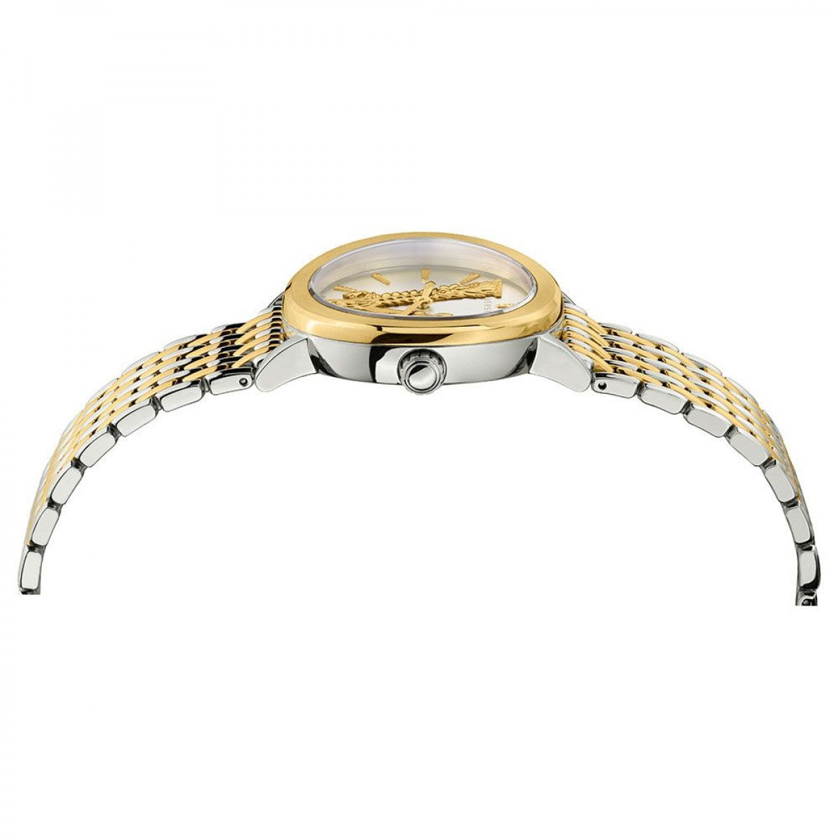 Versace Virtus Quartz White Dial Two Tone Steel Strap Watch for Women - VEHC00719