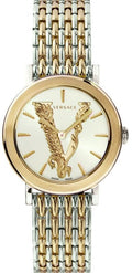  Shop Authentic Versace Virtus Quartz White Dial Two Tone Steel Strap Watch for Women - VEHC00719 - Luxxuri