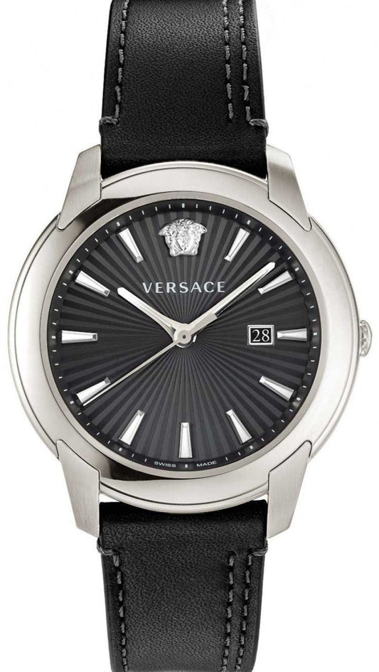  Shop Authentic Versace V Urban Black Dial Black Leather Strap Watch for Men - VELQ00119 - Luxxuri