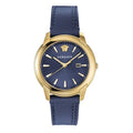  Shop Authentic Versace V-Urban Quartz Blue Dial Blue Leather Strap Watch for Men - VELQ00319 - Luxxuri