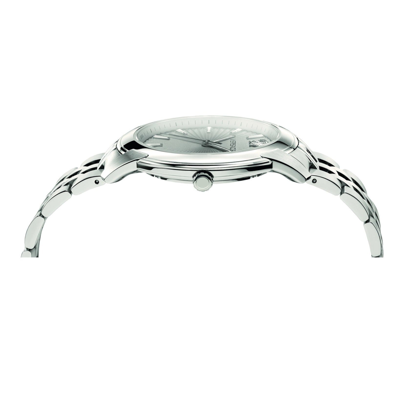  Shop Authentic Versace V-Urban Light Blue Dial Silver Steel Strap Watch for Men - VELQ00419 - Luxxuri