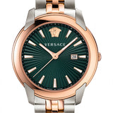  Shop Authentic Versace V-Urban Green Dial Two Tone Steel Strap Watch for Men - VELQ00619 - Luxxuri