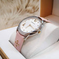  Shop Authentic Versace Audrey Quartz White Dial Pink Leather Strap Watch for Women - VELR00119 - Luxxuri