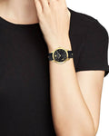  Shop Authentic Versace Audrey Quartz Black Dial Black Leather Strap Watch for Women - VELR00319 - Luxxuri