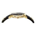 Versace Audrey Quartz Black Dial Black Leather Strap Watch for Women - VELR00319