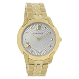  Shop Authentic Versace Audrey Quartz Grey Dial Gold Steel Strap Watch for Women - VELR00719 - Luxxuri