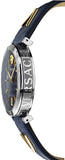  Shop Authentic Versace V-Twist Quartz Blue Dial Blue Leather Strap Watch for Women - VELS00119 - Luxxuri