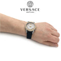  Shop Authentic Versace Viamond Quartz White Dial Blue Leather Strap Watch For Men - VEPO00120 - Luxxuri