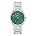 Shop Authentic Versace V-Auria Quartz Green Dial Silver Steel Strap Watch for Men - VE0F00125 - Luxxuri