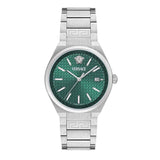  Shop Authentic Versace V-Auria Quartz Green Dial Silver Steel Strap Watch for Men - VE0F00125 - Luxxuri