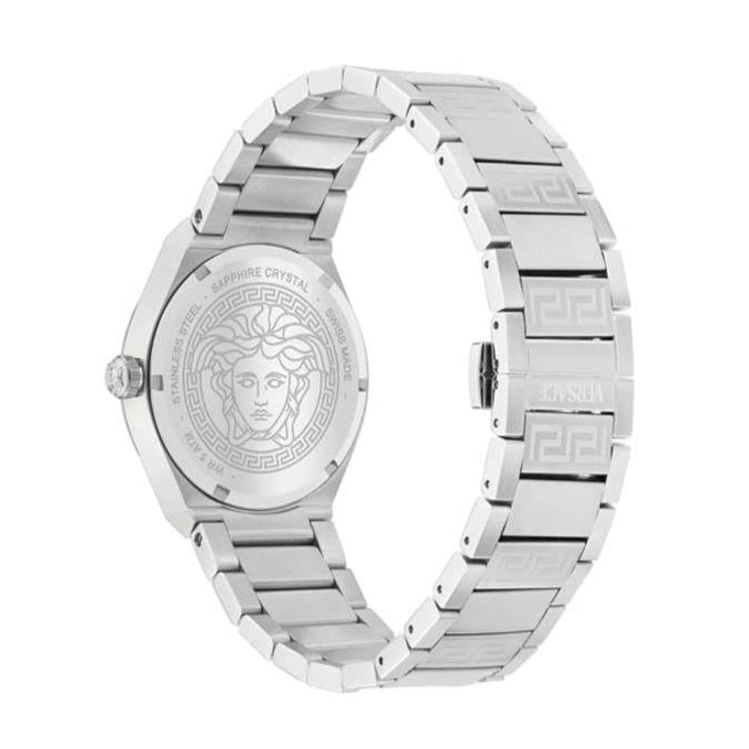  Shop Authentic Versace V-Auria Quartz Green Dial Silver Steel Strap Watch for Men - VE0F00125 - Luxxuri