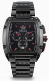  Shop Authentic Versace Dominus Chronograph Quartz Black Dial Black Steel Strap Watch For Men - VE6H00623 - Luxxuri