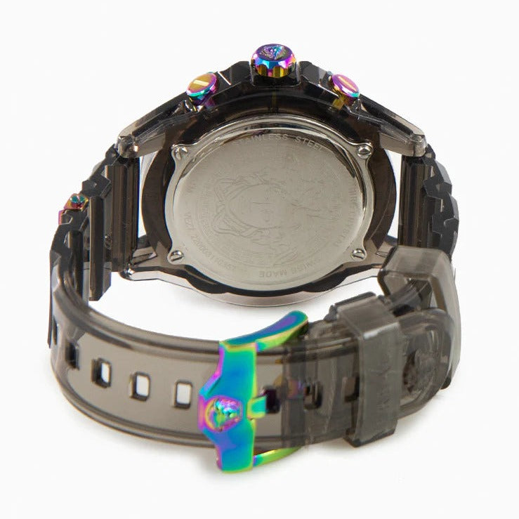  Shop Authentic Versace Icon Active Chronograph Quartz Black Dial Black Steel Strap Watch For Men - VEZ701022 - Luxxuri