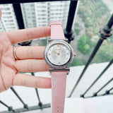  Shop Authentic Versace V-Motif Silver Dial Pink Leather Strap Watch for Women - VERE00118 - Luxxuri