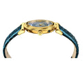  Shop Authentic Versace V-Motif Vintage Logo Diamonds Blue Dial Blue Leather Strap Watch for Women - VERE01018 - Luxxuri