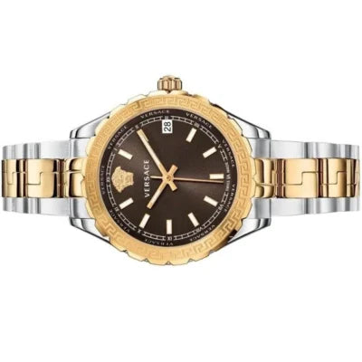  Shop Authentic Versace Hellenyium Brown Dial Two Tone Steel Strap Watch for Women - V12040015 - Luxxuri
