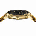  Shop Authentic Versace V-Circle Black Dial Gold Leather Strap Watch for Women - VBP13017 - Luxxuri