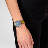  Shop Authentic Versace V-Circle Black Dial Gold Leather Strap Watch for Women - VBP13017 - Luxxuri