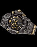  Shop Authentic Versace Icon Active Chronograph Black Dial Black Steel Strap Watch for Men - VEZ700421 - Luxxuri