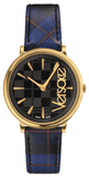  Shop Authentic Versace V-Circle Black Dial Blue Leather Strap Watch for Women - VE8100218 - Luxxuri
