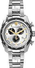  Shop Authentic Versace V-Ray Chronograph Quartz Silver Dial Silver Steel Strap Watch For Men - VE2I00321 - Luxxuri