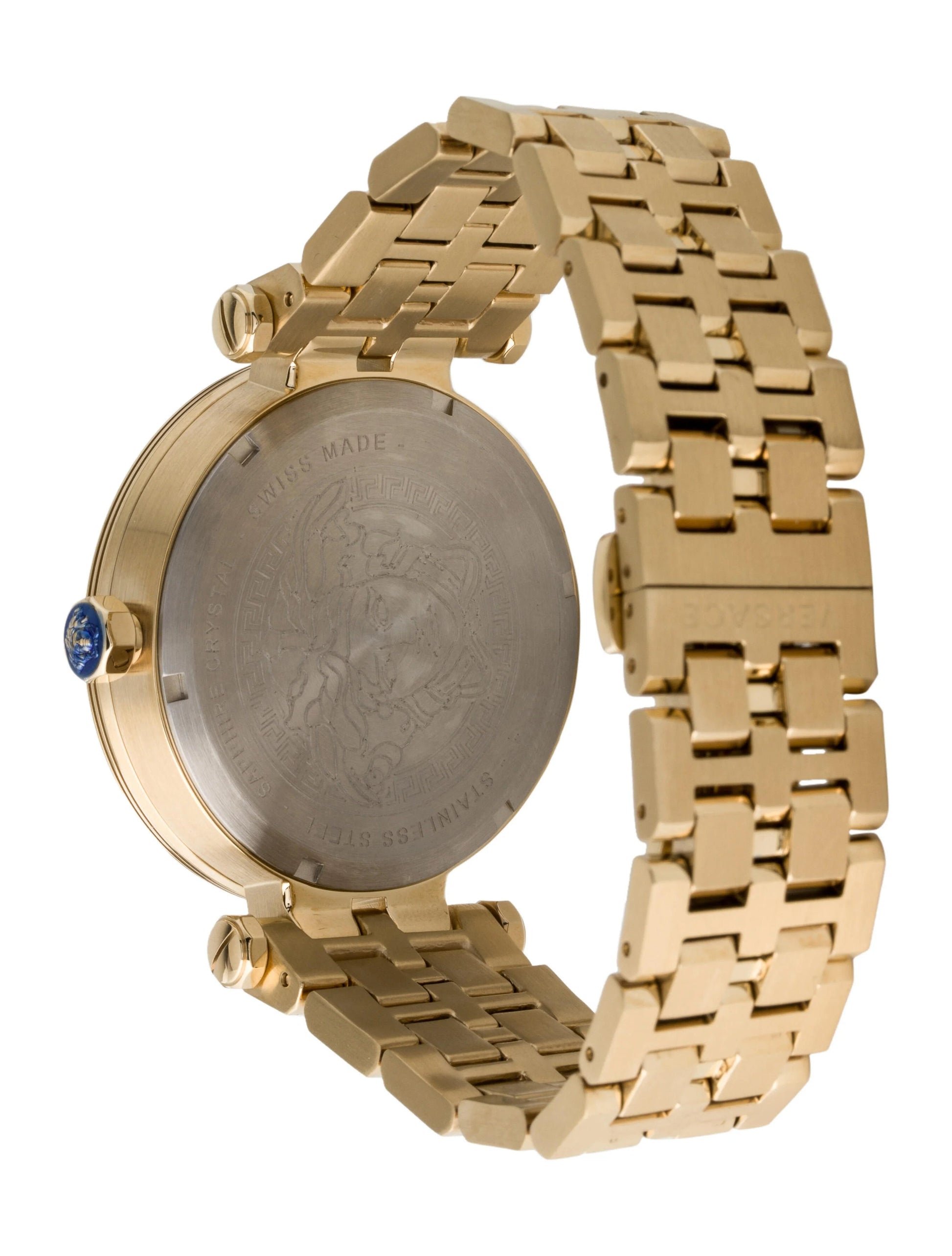  Shop Authentic Versace Greca Sport Quartz Black Dial Gold Steel Strap Watch for Men - VEZ300721 - Luxxuri