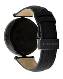  Shop Authentic Versace Palazzo Empire Black Dial Black Leather Strap Watch for Women - VCO050017 - Luxxuri