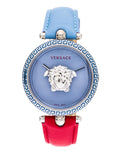 Shop Authentic Versace Palazzo Empire Blue Dial Blue & Red Leather Strap Watch for Women - VCO070017 - Luxxuri