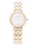  Shop Authentic Versace V Flare Diamonds Silver Dial Gold Steel Strap Watch for Women - VEBN00918 - Luxxuri