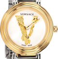  Shop Authentic Versace Virtus Quartz White Dial Two Tone Steel Strap Watch For Women - VET300721 - Luxxuri