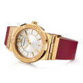  Shop Authentic Versace Greca Silver Dial Red Leather Strap Watch for Women - VEVH00420 - Luxxuri